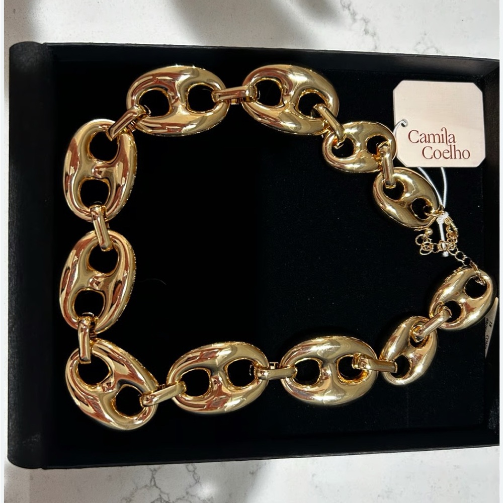 NWT โ๏ธ ๐โ๏ธ Camila Coelho Gorgeous Set of Goldtone Necklace & Bracelet - Picture 8 of 17